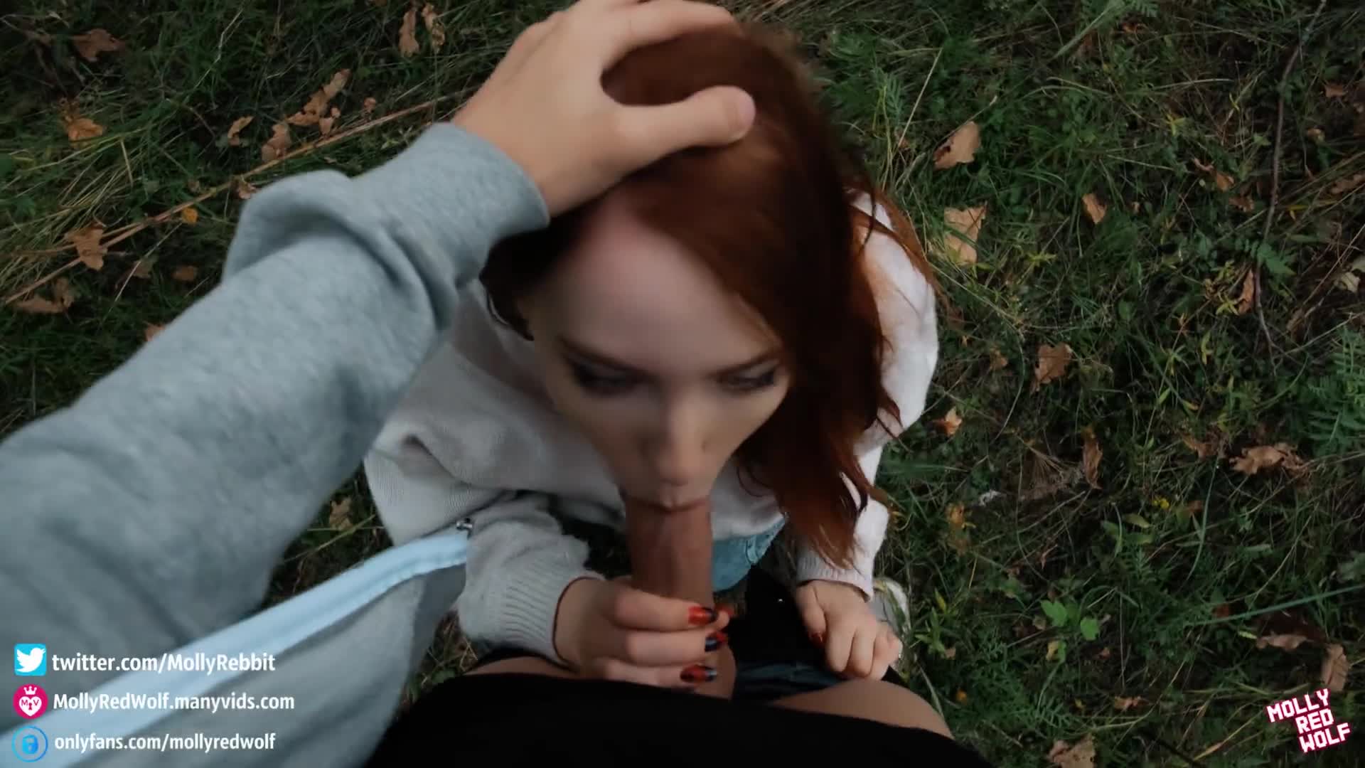 Redhead whore Molly Red Wolf is fucked in the forest like an animal by her boyfriend - Videos - Big Ass Monster porn